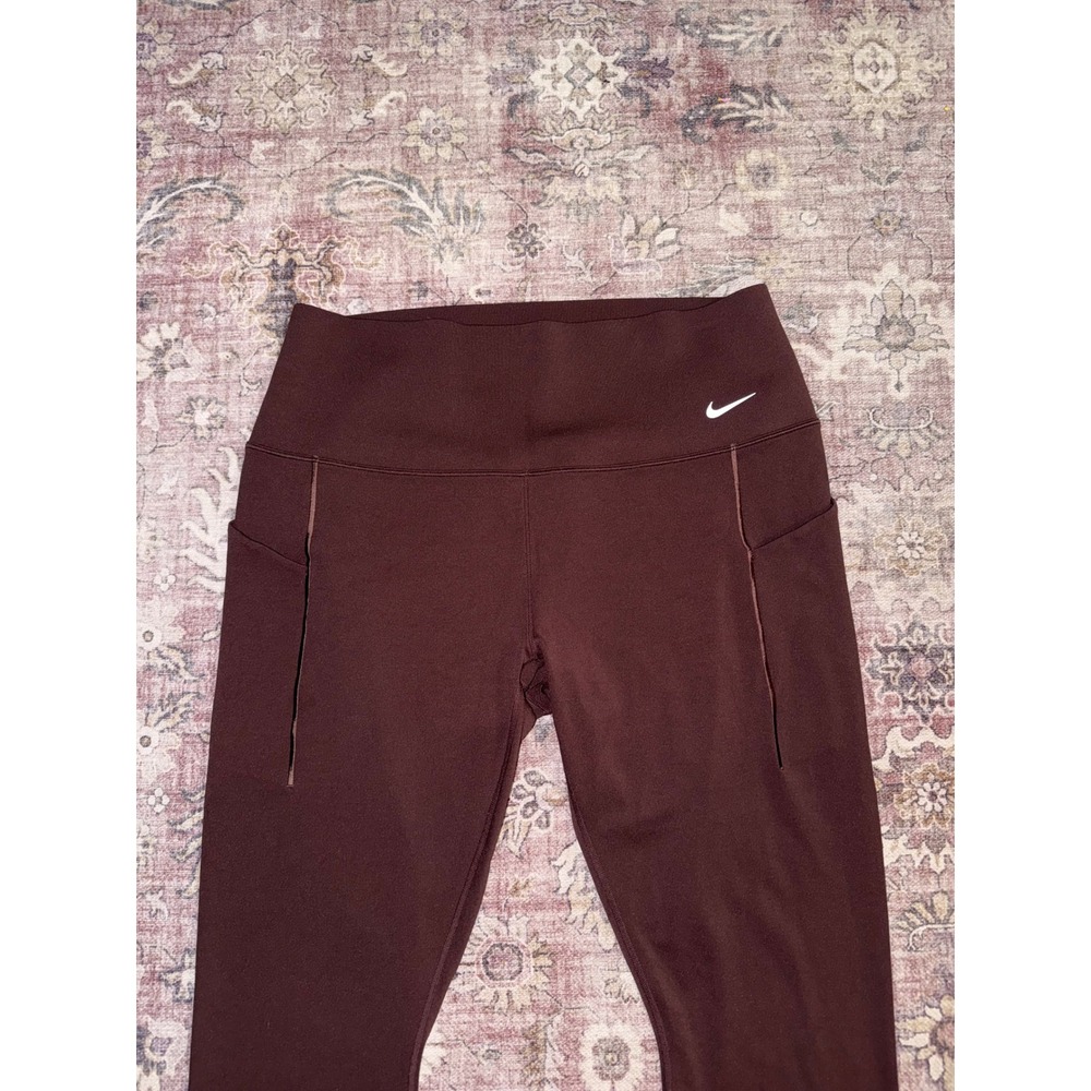 Nike Universa Dri-FIT High-Rise Leggings Burgundy Mahogany DQ5897-227 Womens XL - Picture 2 of 6
